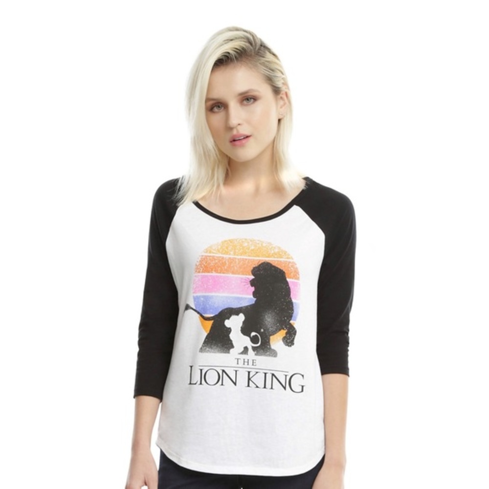 Disney Lion King Sunset Simba Graphic Raglan Tee